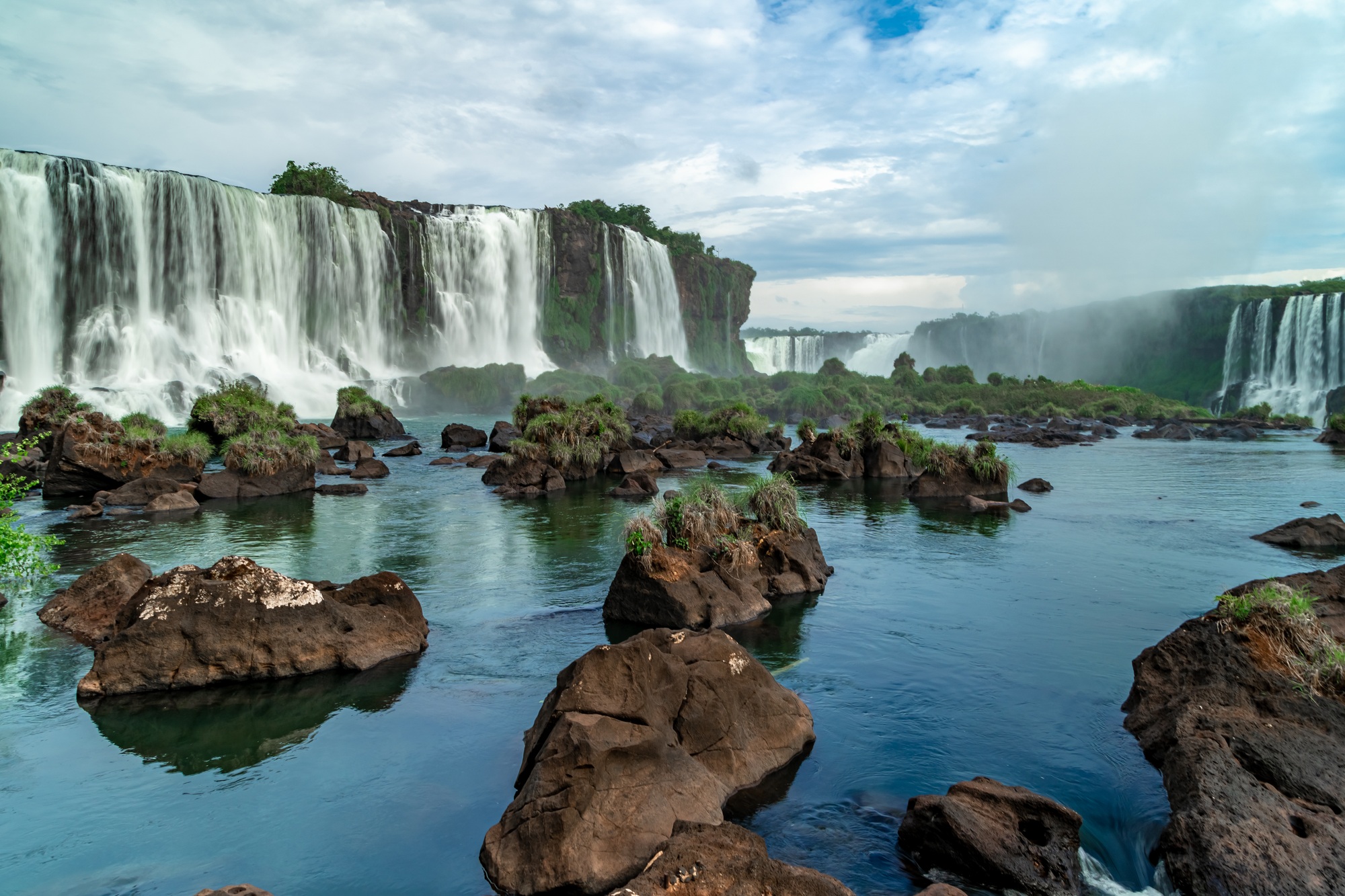 Iguazu Falls on the border of Brazil and Argentina in South America