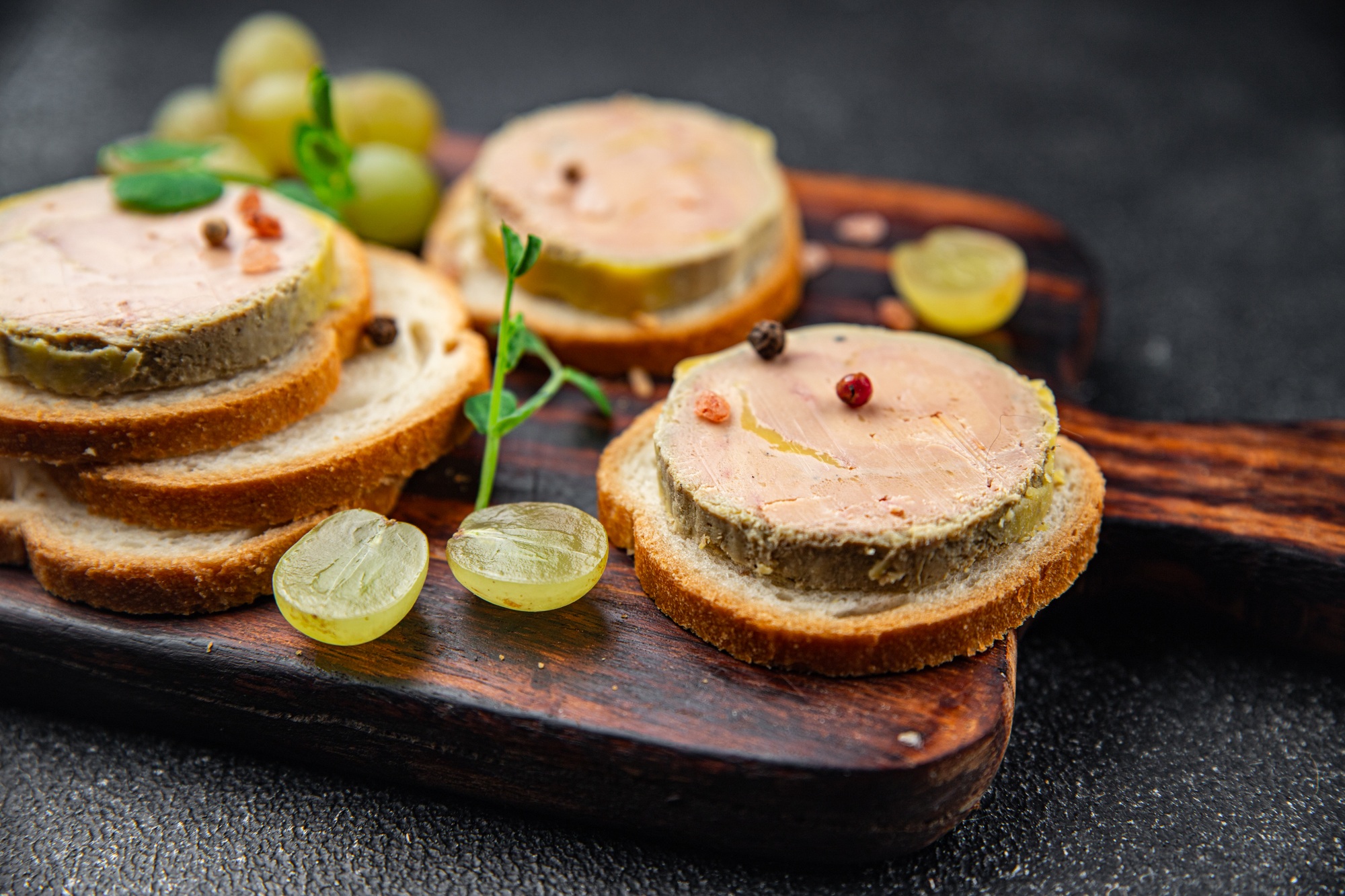 foie gras sandwich fresh goose or duck liver eating cooking appetizer meal food snack on the table
